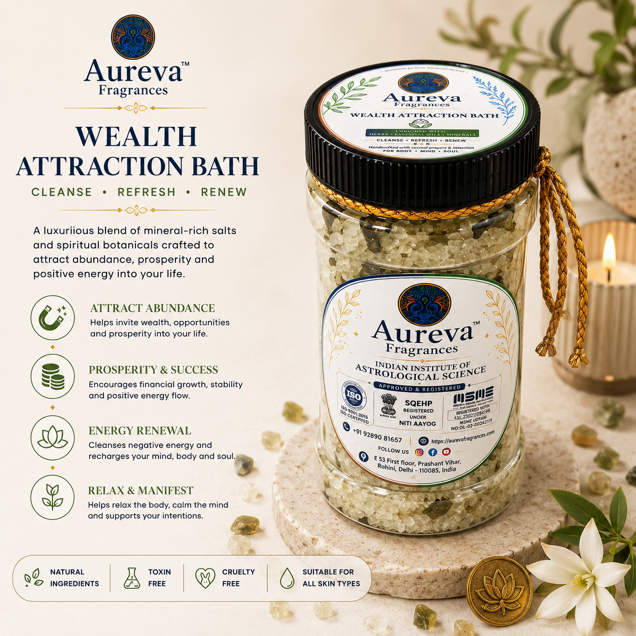 Wealth Attraction Bath - Aureva Fragrances